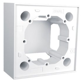   10976_ABR Egyes, falon kívüli szerelődoboz, fehér színű