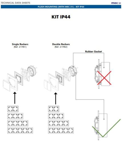 21073 Váltókapcsoló ellenőrző fénnyel