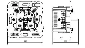 Fehér USB töltő aljzat (Schuko + USB-A + USB-C) - komplett - mec21 (21137+90630_TBR+90910_TBR)
