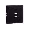 Fekete USB töltő aljzat (2x USB-C) - komplett - mec21 (21382+90675_TPM+90910_TPM)