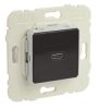 Fekete USB-C gyorstöltő aljzat - komplett - mec21 (21398+90676_TPM+90910_TPM)