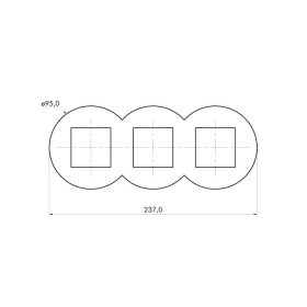 43930_TAL Siza hármas keret, alumínium színű
