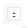 Fehér dupla USB töltő (2x USB-C) - komplett - q45 (45382_SBR+45910_TBR+45993)