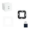 Fekete dupla USB töltő (2x USB-C) - komplett - q45 (45382_SPM+45910_TPM+45993)