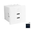 Fekete dupla USB töltő (2x USB-C) - komplett - q45 (45382_SPM+45910_TPM+45993)