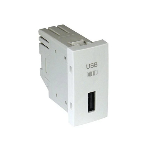 45383_SBR USB-A töltő, fehér - 1 modul