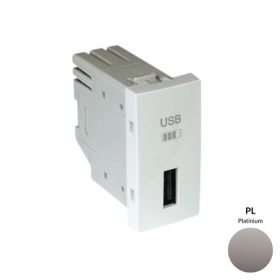 45383_SPL USB-A töltő, platina - 1 modul