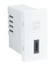 Fehér USB-C töltő, 1 modul x2 - komplett - q45 (2x45387_SBR+45910_TBR+45993)