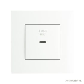   Fehér USB-C gyorstöltő aljzat (30W) - komplett - q45 (45398_SBR+45910_TBR+45993)