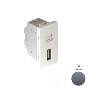 45437_SGR USB-A adatkommunikációs aljzat, grafit - 1 modul