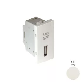   45437_SMF USB-A adatkommunikációs aljzat, elefántcsont - 1 modul