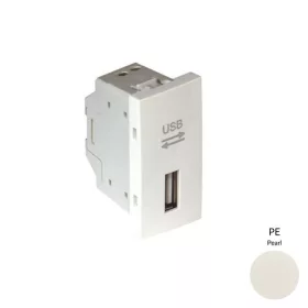   45437_SPE USB-A adatkommunikációs aljzat, gyöngyház - 1 modul