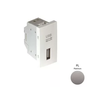  45437_SPL USB-A adatkommunikációs aljzat, platina - 1 modul