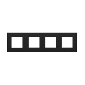 45940_TPM QUADRA négyes keret, matt fekete színű