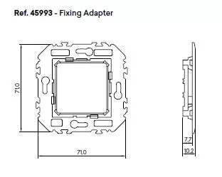 45993 Q45 Adapter fali dobozba, kerettel történő szereléshez