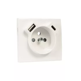   50650_TBM Fedlap Francia dugalj + USB-A + USB-C aljzathoz, matt fehér