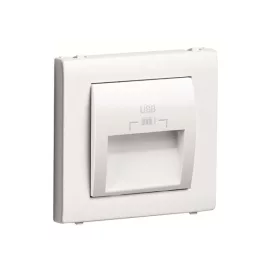   50673_TBM dupla USB töltő (2x USB-A), 20°-os kimenet, matt fehér