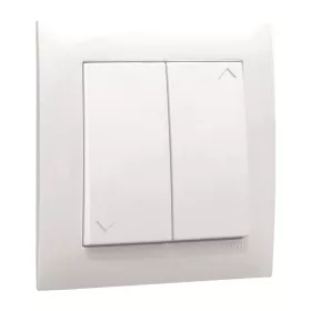   90281_CBR Dupla redőnyvezérlő nyomógomb; 10A - 250V~, fehér színű