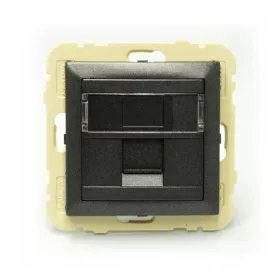 90441_SIS Szimpla RJ45 keretszerelvény, szürke színű