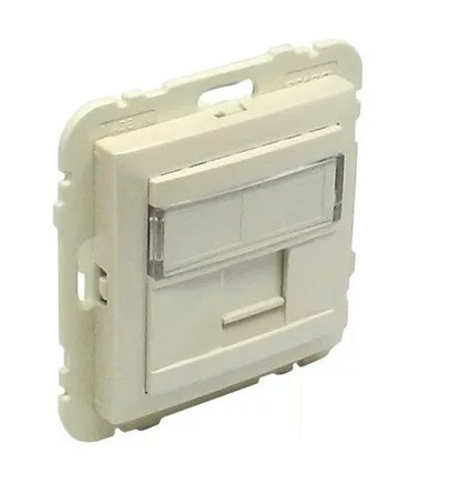 90441_SMF RJ45 Szimpla fedlap, elefántcsont színű