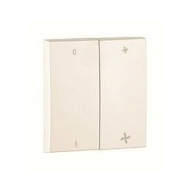   90616_TMF Dupla billentyű ventillátor jellel, elefántcsont színű