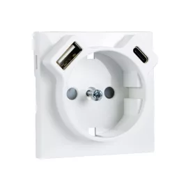 90630 TGE - Fedlap Schuko + USB-A + USB-C aljzathoz, jég
