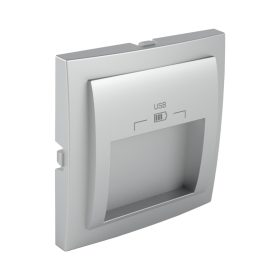   90673_TAL Fedlap dupla USB-A aljzathoz 
(20°-os), alumínium