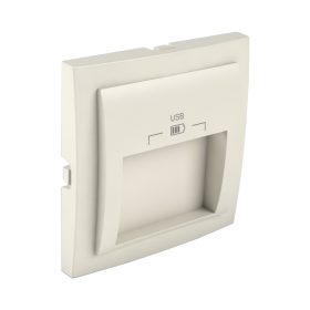   90673_TMF Fedlap dupla USB-A aljzathoz 
(20°-os), elefántcsont