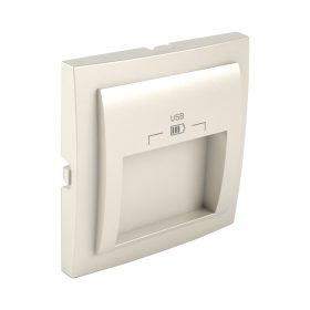   90673_TPE Fedlap dupla USB-A aljzathoz 
(20°-os), gyöngyház