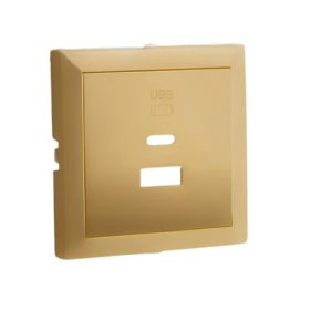   90674_TDU Fedlap dupla töltő aljzathoz (USB-A + USB-C), arany