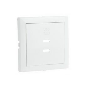 90675_TBR Fedlap dupla töltő aljzathoz (2x USB-C), fehér