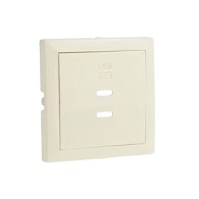   90675_TMF Fedlap dupla töltő aljzathoz (2x USB-C), elefántcsont