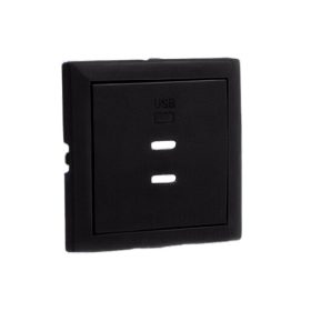 90675_TPM Fedlap dupla töltő aljzathoz (2x USB-C), fekete