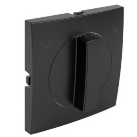   90761_TPM Fedlap forgócsapos nyomógombhoz, fel/le jellel fekete