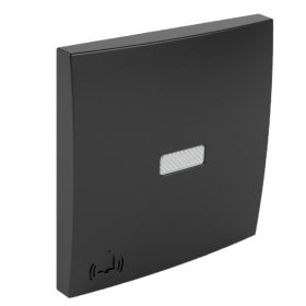   90795_TPM Egyes billentyű jelzőfényes csengő jellel fekete