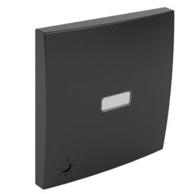   90797_TPM Egyes billentyű jelzőfényes lámpa jellel fekete