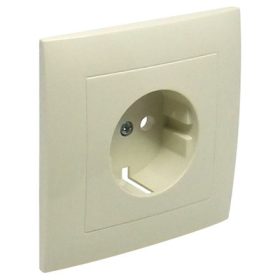   90902_TMF Fedlap kerettel Schuko csatlakozóaljzathoz elefántcsont