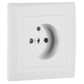   90904_TBR Fedlap kerettel francia csatlakozóaljzathoz fehér