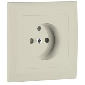   90904_TMF Fedlap kerettel francia csatlakozóaljzathoz elefántcsont