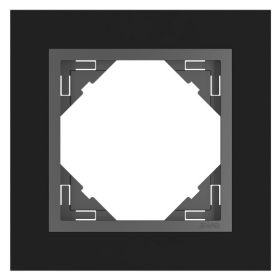 90910_TES Crystal Egyes keret, fekete kristály/szürke