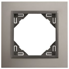 90910_TUS METALLO Egyes keret, alumínium/szürke