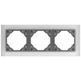 90930_TCS Crystal Hármas keret, kristály/szürke