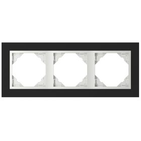 90930_TEG Crystal Hármas keret, fekete kristály/jég