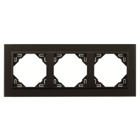 90930_TEP Crystal Hármas keret, fekete kristály/fekete