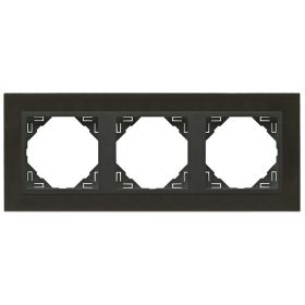 90930_TQS METALLO Hármas keret, nikkel/szürke