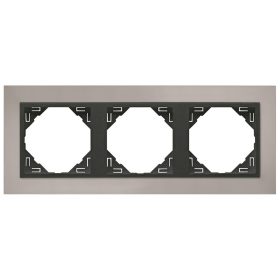 90930_TRS METALLO Hármas keret, króm/szürke