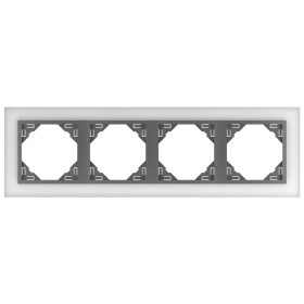 90940_TCS Crystal Négyes keret, kristály/szürke