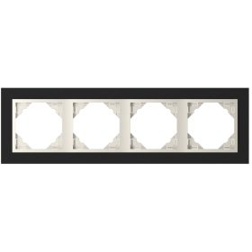   90940_TEC Crystal Négyes keret, fekete kristály/gyöngyház