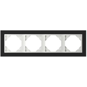 90940_TEG Crystal Négyes keret, fekete kristály/jég