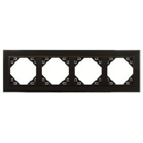 90940_TEP Crystal Négyes keret, fekete kristály/fekete